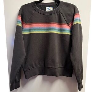 Marine Layer Cloud 9 Fleece Anytime Sweatshirt Black Excellent Condition